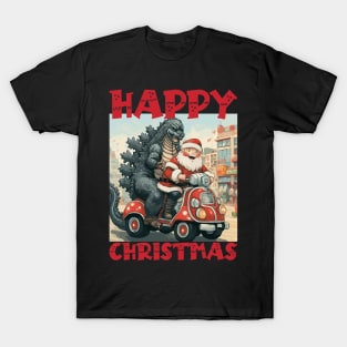 Happy Christmas with Godzilla T-Shirt